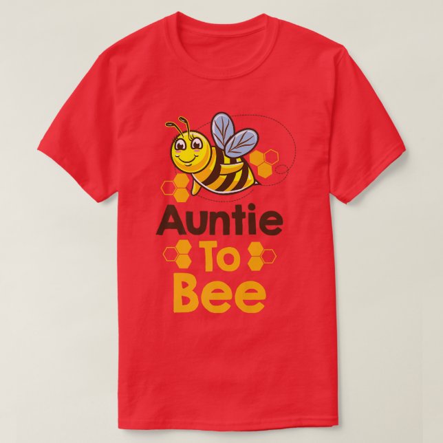 Auntie To Bee Gender Reveal  T-Shirt (Design Front)