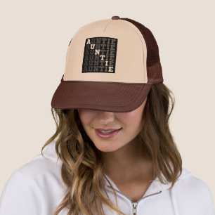 Auntie Typography Gift Trucker Hat