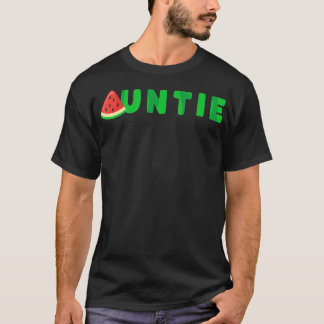 Auntie Watermelon Summer Tropical Fruit T-Shirt