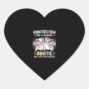 Auntiecorn Aunts Mother's Day Unicorn Fan Aunties Heart Sticker