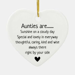 Aunties Are Sunshine Ceramic Ornament