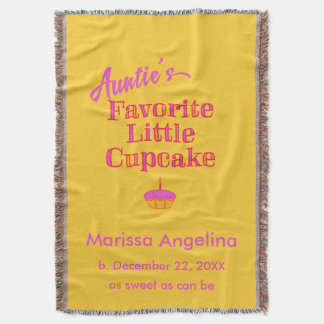 Aunties Favourite Little Cupcake Throw Blanket