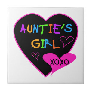 Aunties Girl t shirts, mugs, hats, and more Ceramic Tile