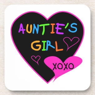 Aunties Girl t shirts, mugs, hats, and more Coaster