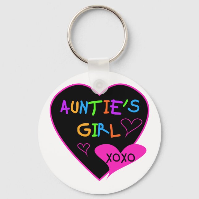 Aunties Girl t shirts, mugs, hats, and more Key Ring (Front)