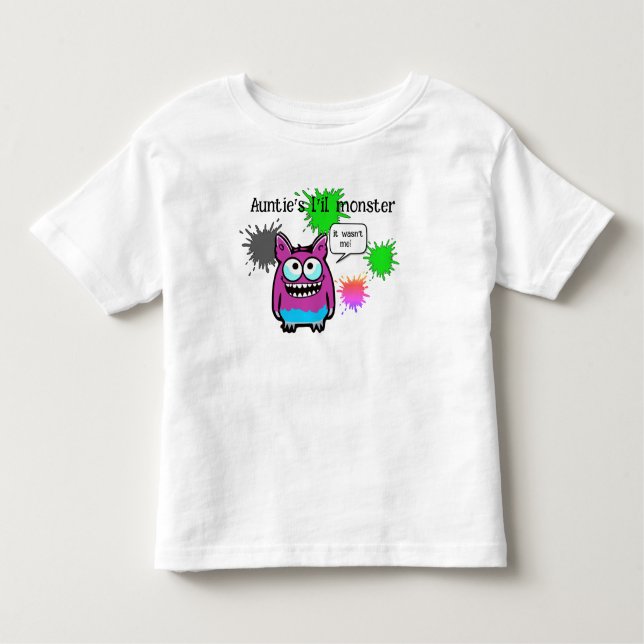 Auntie's l'il monster toddler T-Shirt (Front)