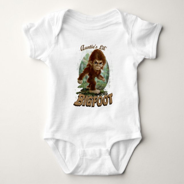 Auntie's Little Bigfoot Baby Bodysuit (Front)