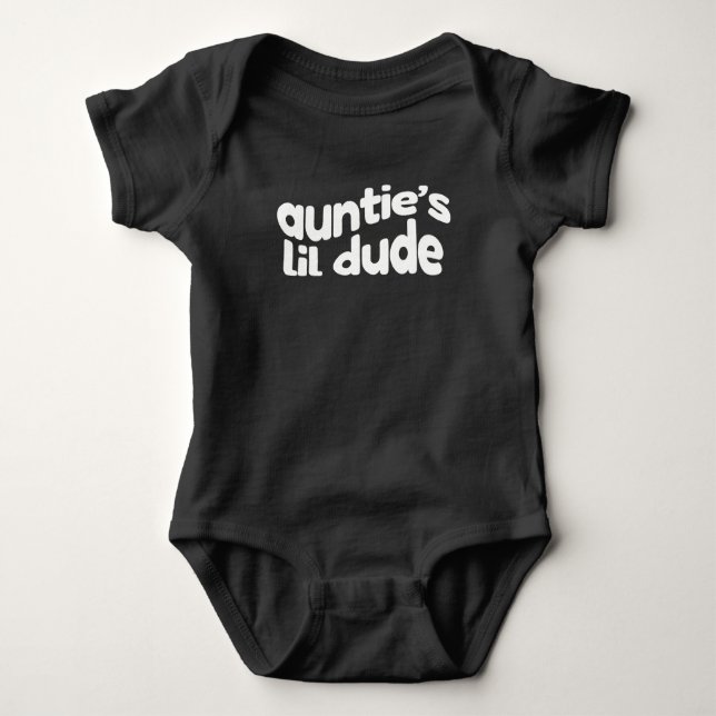Auntie's Little Dude Favourite Aunt Baby Bodysuit (Front)