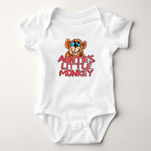 Auntie's Little Monkey Baby Bodysuit