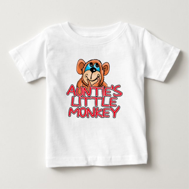 Auntie's Little Monkey Baby T-Shirt (Front)