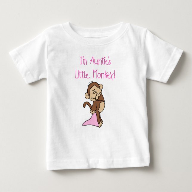 Auntie's Little Monkey Baby T-Shirt (Front)