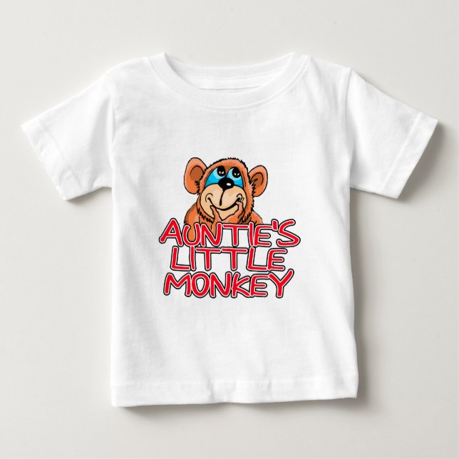 Auntie's Little Monkey Baby T-Shirt (Front)