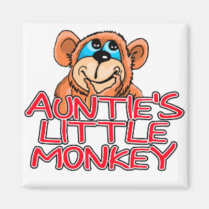 Auntie's Little Monkey Tshirts and Gifts Magnet