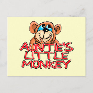Auntie's Little Monkey Tshirts and Gifts Postcard