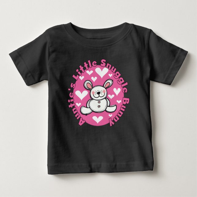 Auntie's Little Snuggle Bunny Raglan T-shirt (Front)