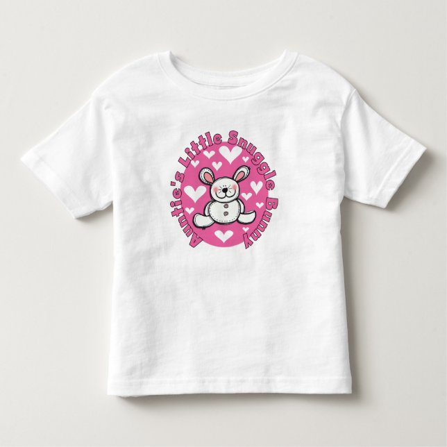Auntie's Little Snuggle Bunny Toddler T-Shirt (Front)