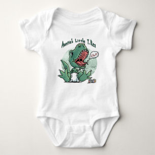 Auntie's Little T. Rex by Mudge Studios Baby Bodysuit
