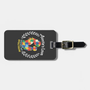 Auntie's Love Has No Spectrum Autism Awareness  Luggage Tag