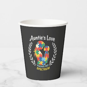 Auntie's Love Has No Spectrum Autism Awareness  Paper Cups