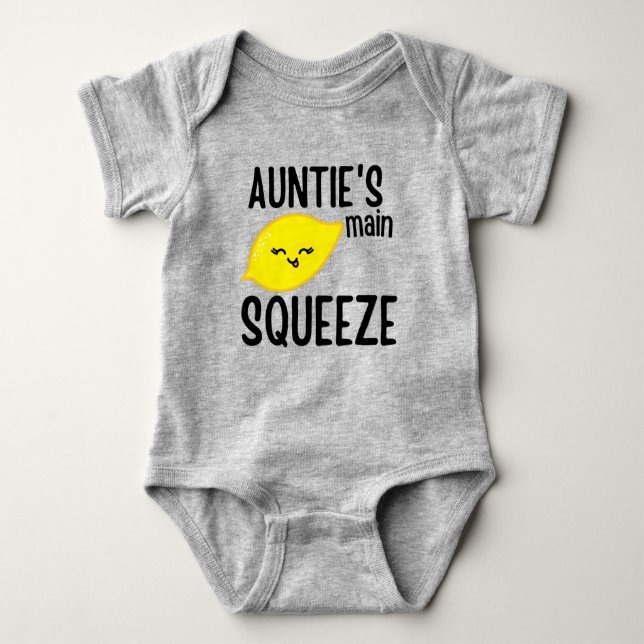 Auntie's Main Squeeze Funny becoming a auntie Baby Baby Bodysuit (Front)