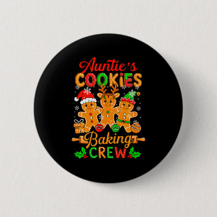 Auntie's Xmas Cookie Baking Crew Funny Baker Ginge 6 Cm Round Badge