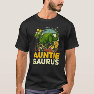 Auntiesaurus Dinosaur Auntie Saurus Family Matchi T-Shirt