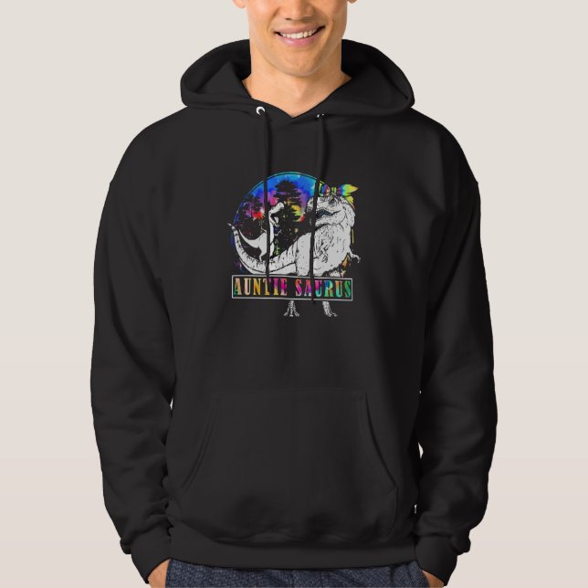 Auntiesaurus Dinosaur Auntie Saurus Family Matchin Hoodie (Front)