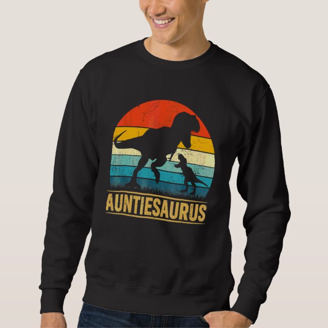 Auntiesaurus Rex Dinosaur Auntie  Mother's Day Sweatshirt (Front)
