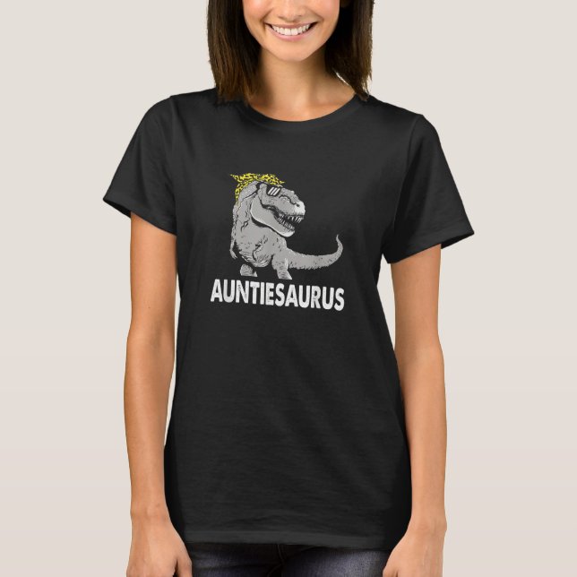 Auntiesaurus Rex Dinosaur For Auntie Animal Dino T-Shirt (Front)