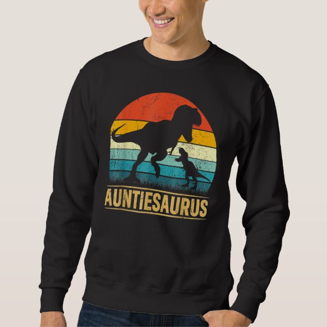AuntieSaurus T Rex Dinosaur Auntie Mother's Day Sweatshirt (Front)