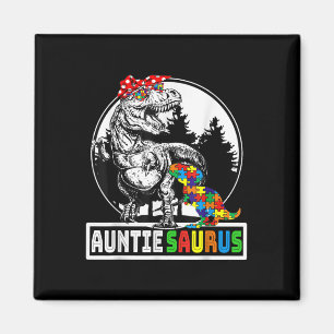 Auntiesaurus T Rex Dinosaur Auntie Saurus Autism A Magnet