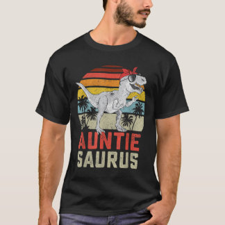 Auntiesaurus T Rex Dinosaur Auntie Saurus Family M T-Shirt