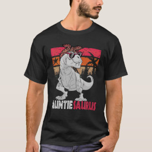 Auntiesaurus T Rex Dinosaur Auntie Saurus Family M T-Shirt