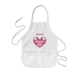 Aunt's Best Kitchen Helper Name and Heart Z4 Kids Apron