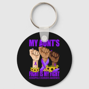 Aunt's Fight Is My Fight Fibromyalgia Awareness Key Ring