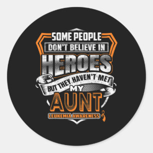 Aunt's Fight Is My Fight Leukaemia Awareness 2 Classic Round Sticker