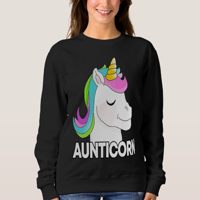 Aunts, funny unicorn, aunt family, aunt sweatshirt (Front)