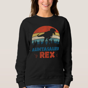 Auntsaurus T Rex Dinosaur Aunt Saurus Family Match Sweatshirt