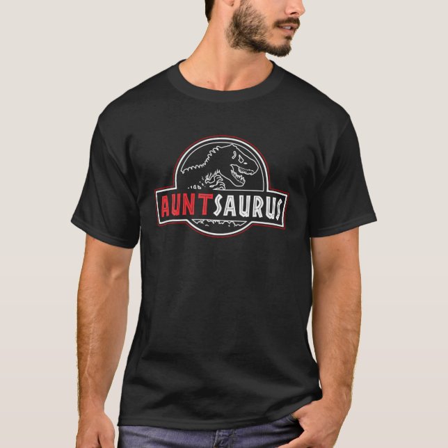 Auntsaurus T Rex Dinosaur Aunt Saurus Family Match T-Shirt (Front)