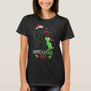 Auntsaurus T Rex Dinosaur Aunt Team Santa Family P T-Shirt