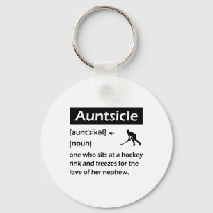Auntsicle Funny Hockey Aunt Sicle Definition Women Key Ring