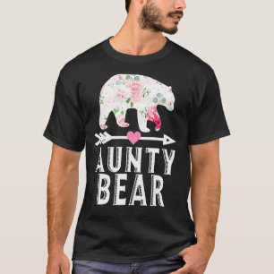 Aunty Bear Mum Grandma Floral Happy Mother's Day T-Shirt