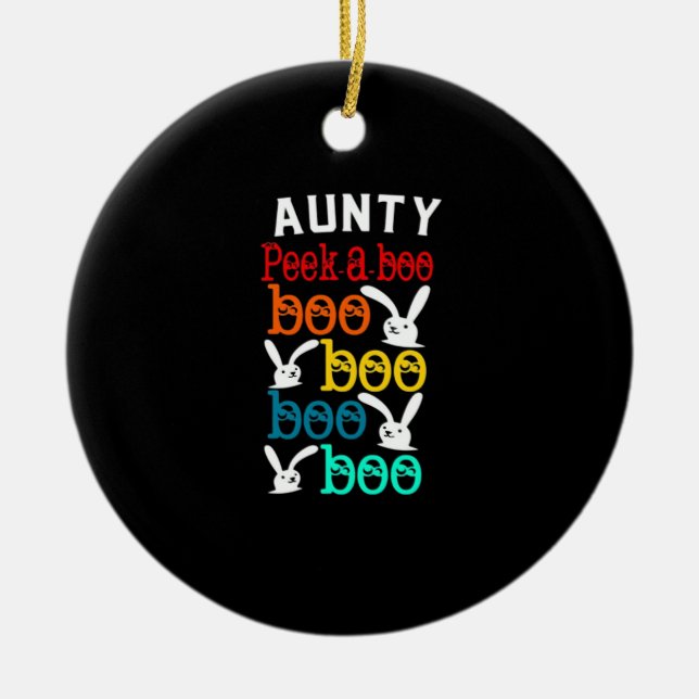 Aunty Bunny Game For Novelty Kids Adults Ceramic Ornament (Front)