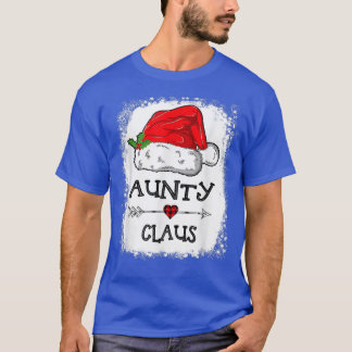 Aunty Claus Christmas Light Pajama Family Matching T-Shirt