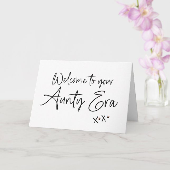 Aunty Era Pregnancy Baby Reveal Sister & Friends  Card (Orchid)