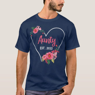 Aunty Est 2022 , Niece Nephew Pregnancy Announceme T-Shirt