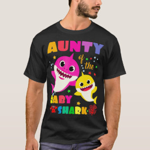 Aunty Of The Baby Shark Birthday Aunty Shark  T-Shirt