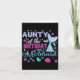 Aunty of the birthday mermaid funny 1st birthday card