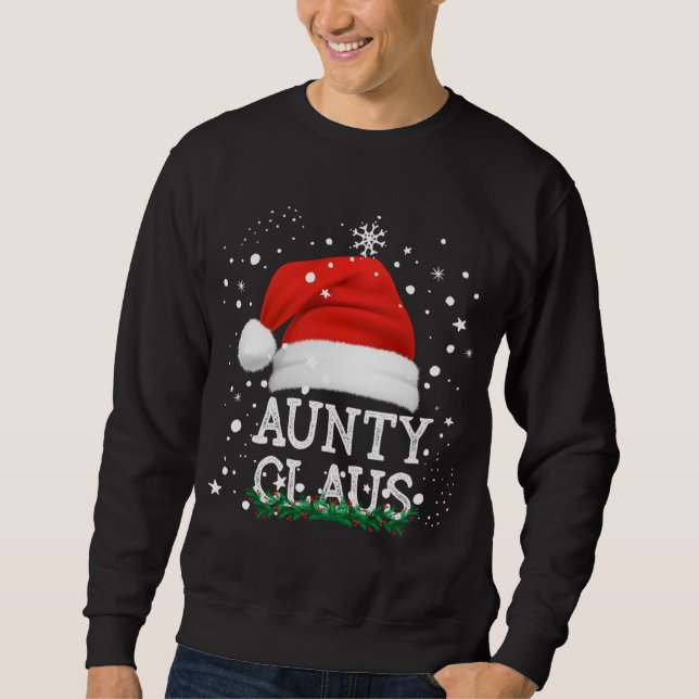 Aunty Santa Claus Cute Matching Family Christmas P Sweatshirt (Front)