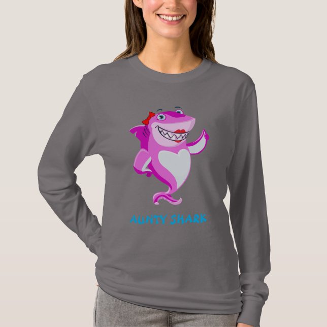 Aunty Shark |  Funny Personalised T-Shirt (Front)